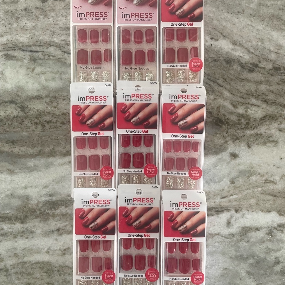 imPRESS One-Step Gel Nails - Red